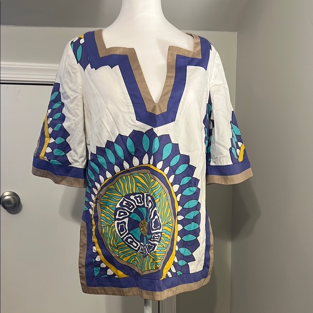 Trina Turk Colorful Geometric Print Women's Top 8‎